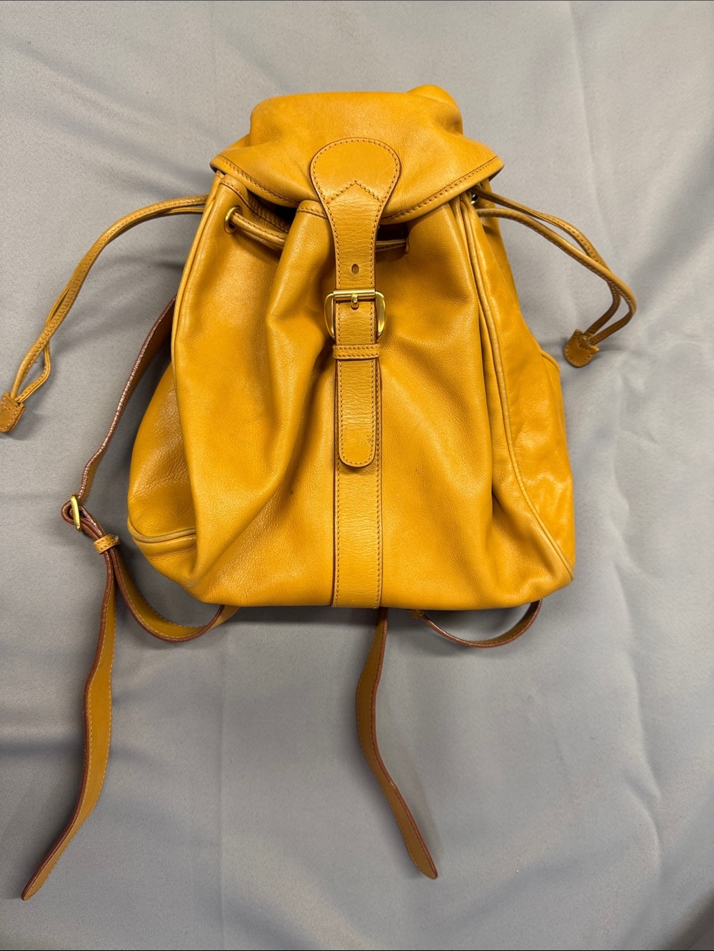 Gucci light camel leather backpack